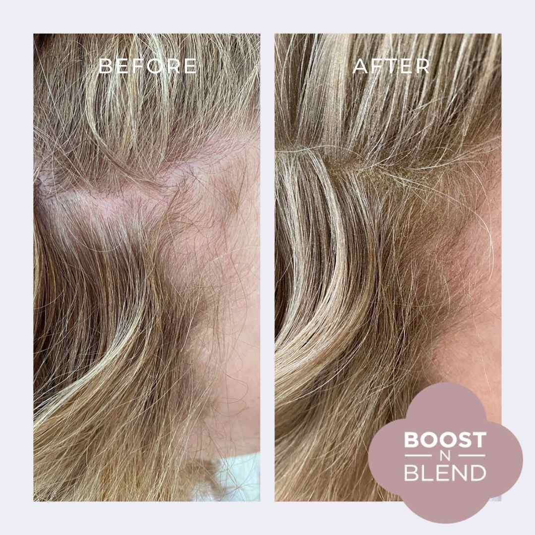 Before and After Boost N Blend #colour_bold-buff-blonde