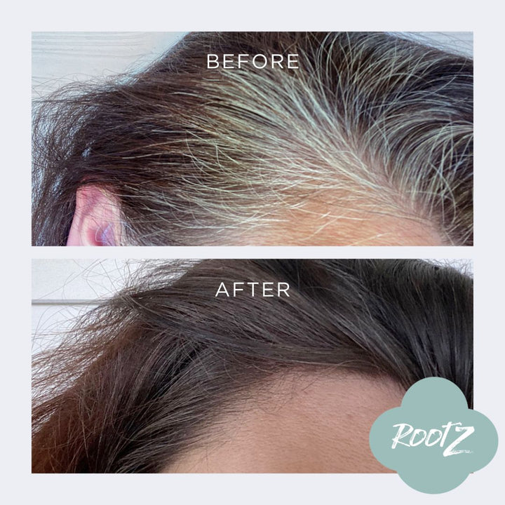 RootZ concealer before and after #colour_deep-dark-brown