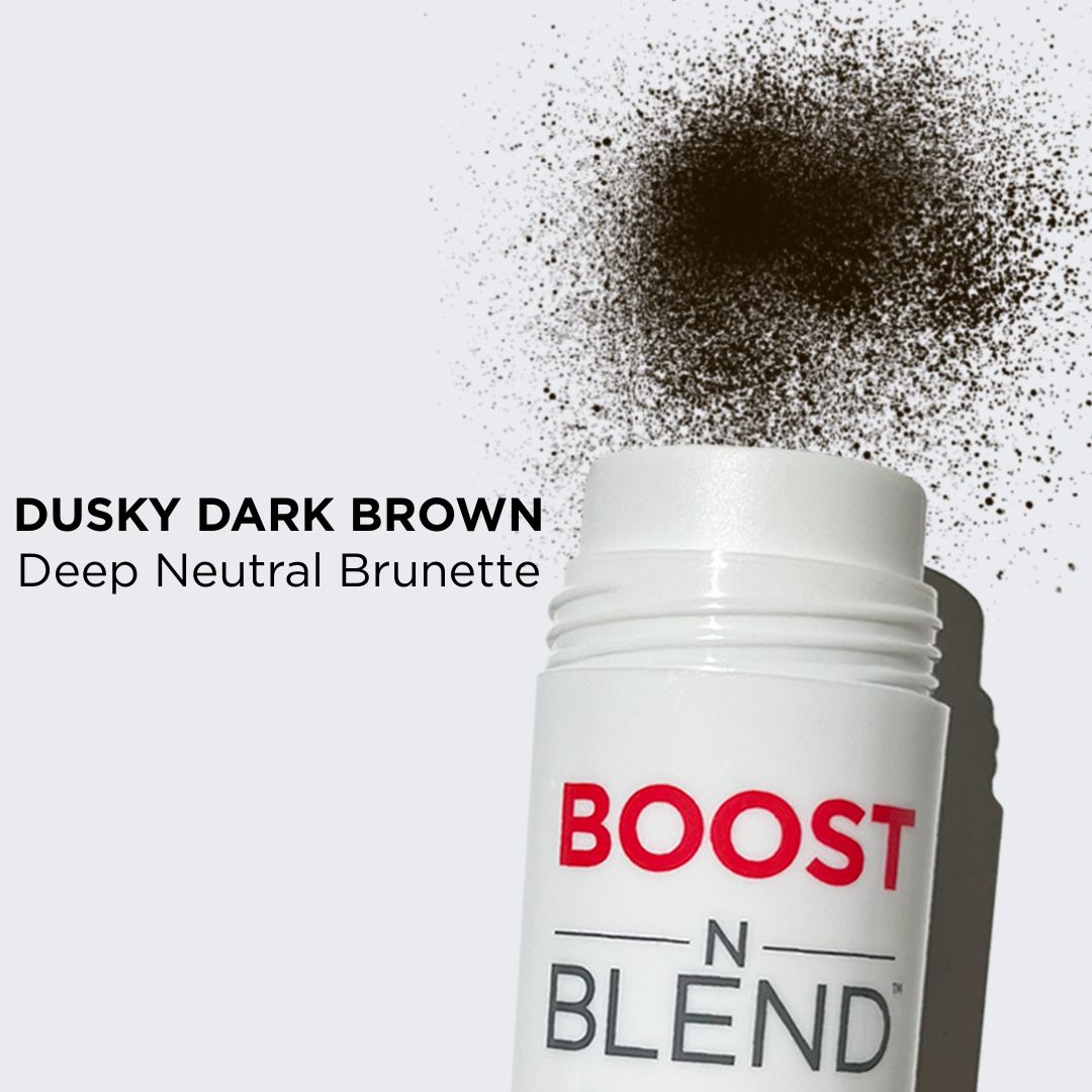 Boost N Blend Fibres Colour Swatch #colour_dusky-dark-brown