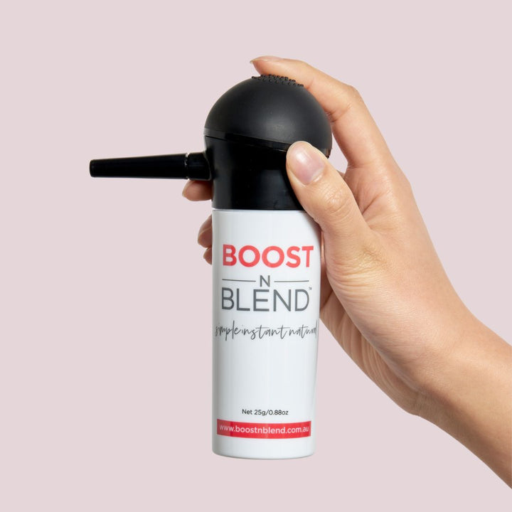 Boost N Blend Hair Fibres with Applicator #colour_dusky-dark-brown