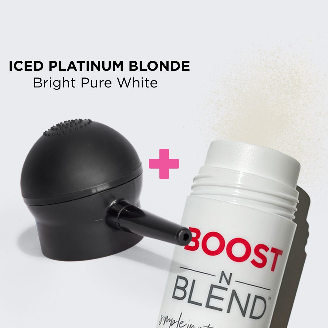 Boost N Blend Hair Fibres with Applicator Colour Swatch #colour_iced-platinum-blonde
