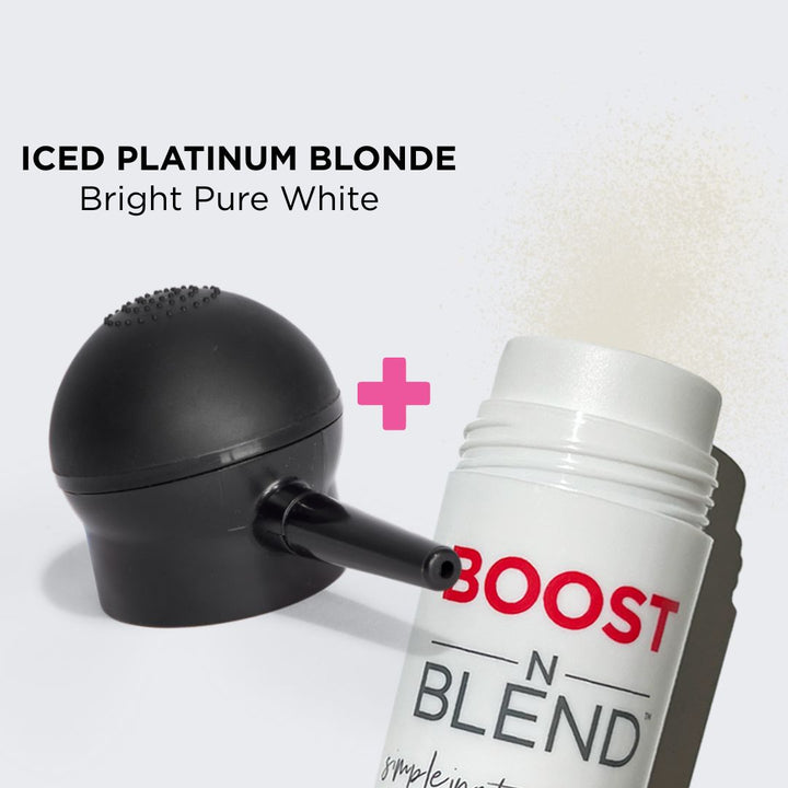 Boost N Blend Hair Fibres with Applicator Colour Swatch #colour_iced-platinum-blonde