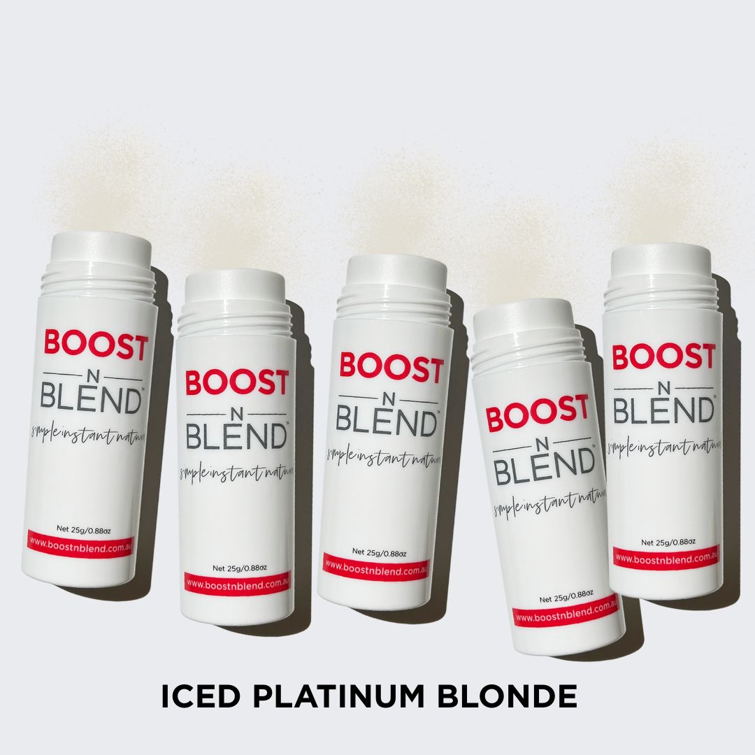 Boost N Blend Hair Fibres Bulk Pack Colour Swatch #colour_iced-platinum-blonde