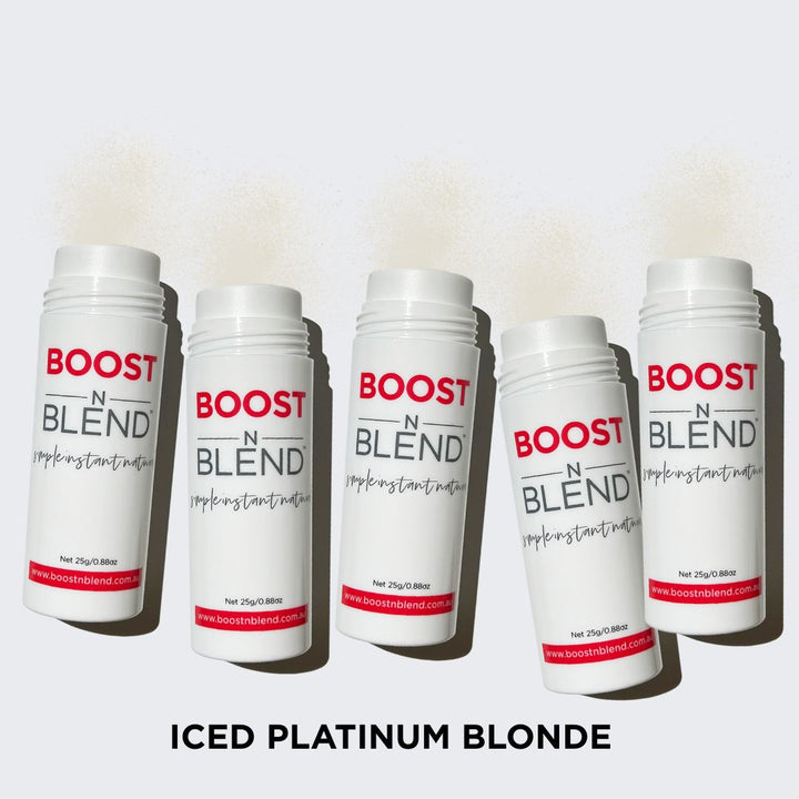 Boost N Blend Hair Fibres Bulk Pack Colour Swatch #colour_iced-platinum-blonde