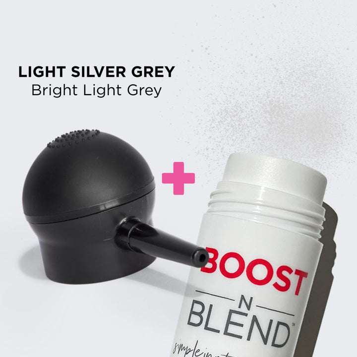 Boost N Blend Hair Fibres with Applicator Colour Swatch #colour_light-silver-grey