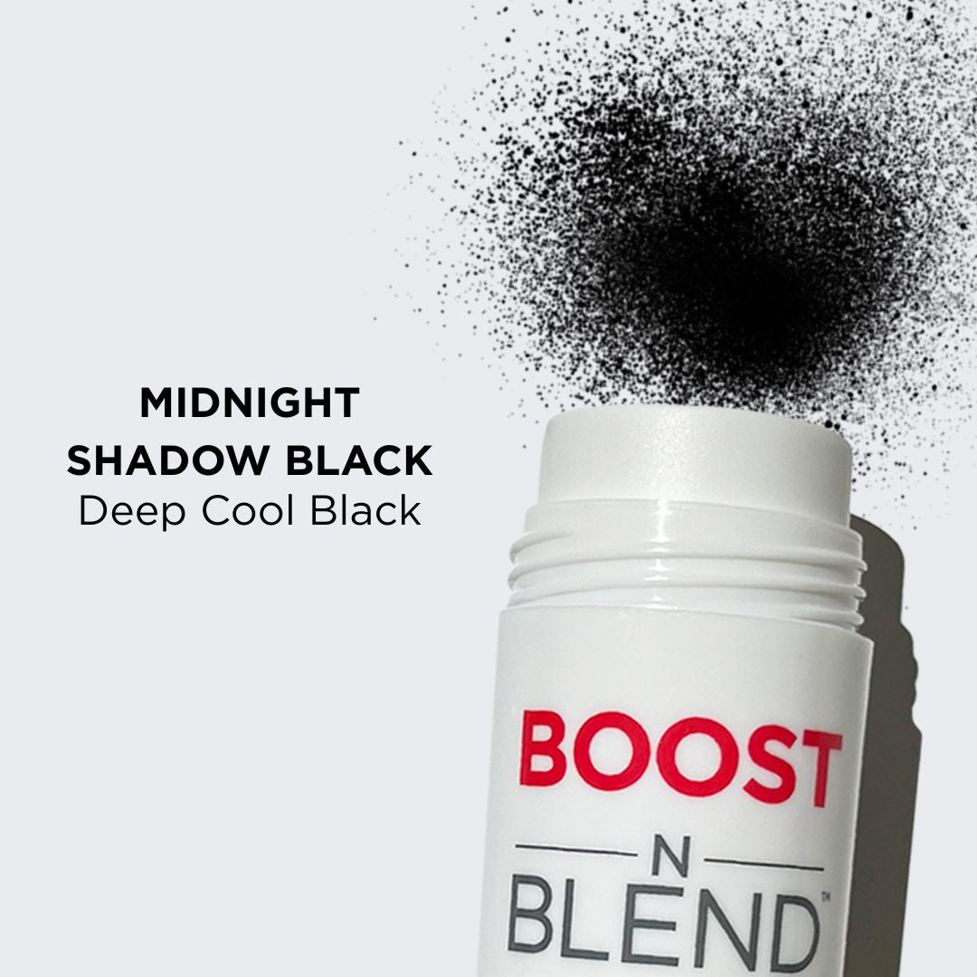Boost N Blend Fibres Colour Swatch #colour_midnight-shadow-black