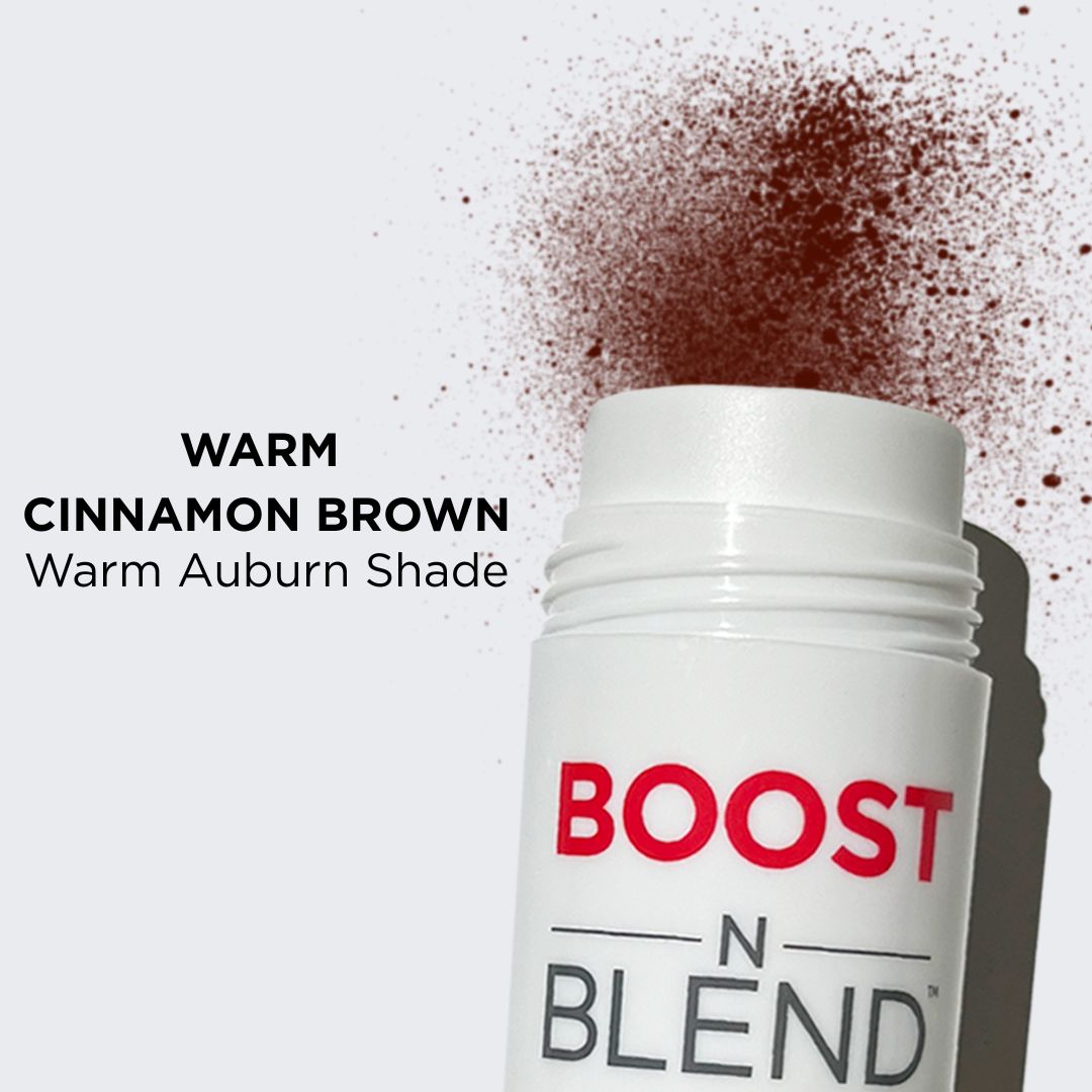 Boost N Blend Fibres Colour Swatch #colour_warm-cinnamon-brown