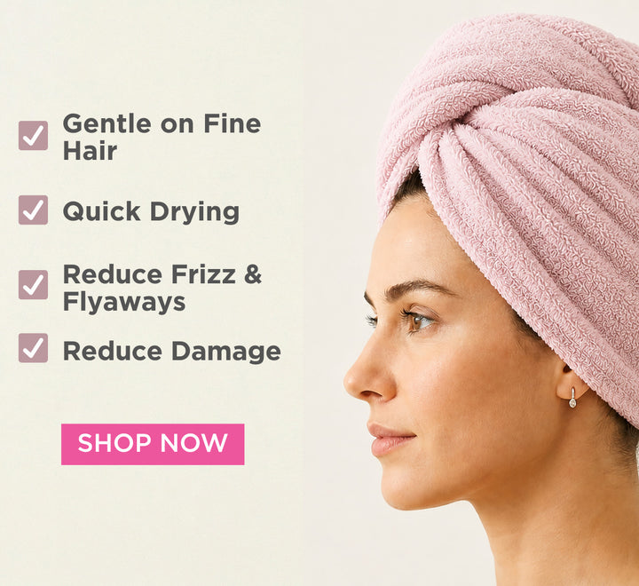 Hair fibres + Towel