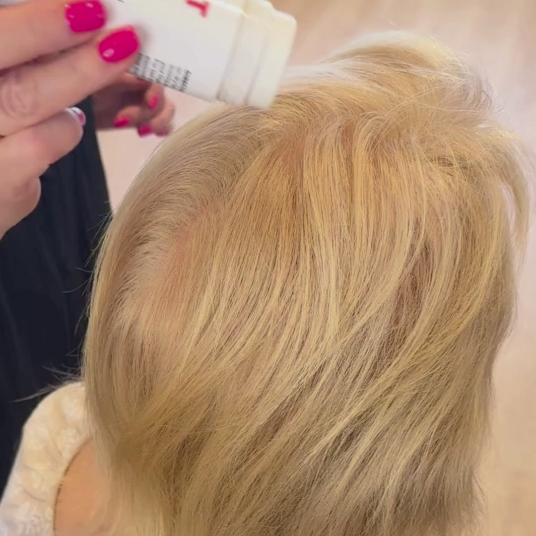 Boost N Blend fibres application #colour_bold-buff-blonde