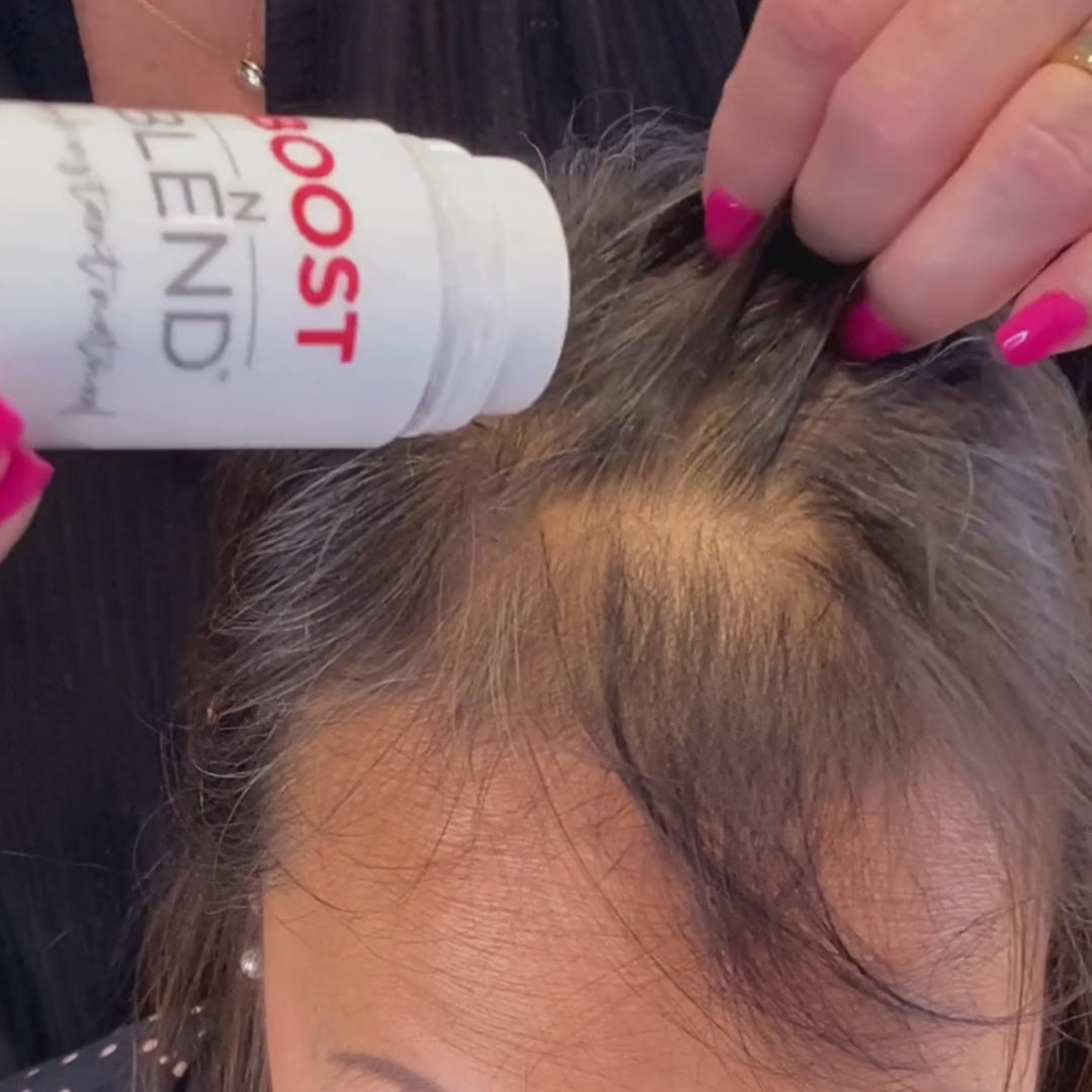 Boost N Blend fibres application #colour_midnight-shadow-black