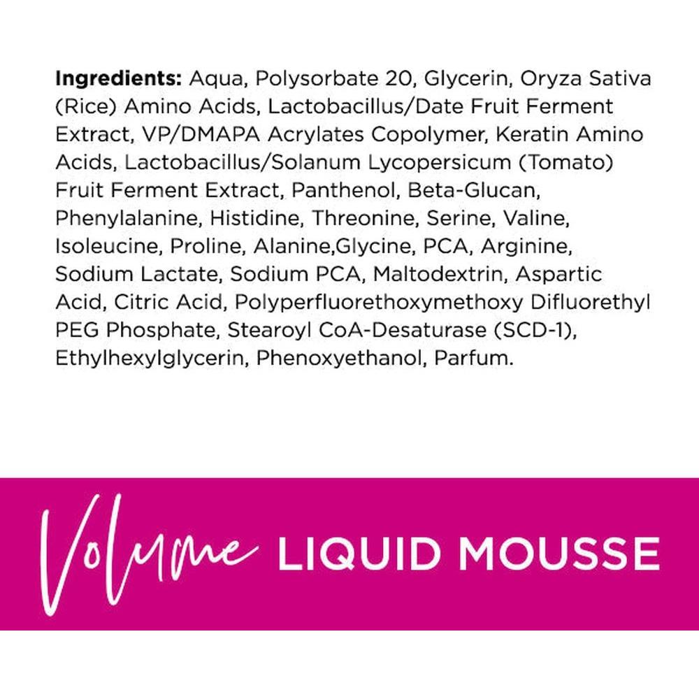 Boost & Be Liquid Mousse Ingredients