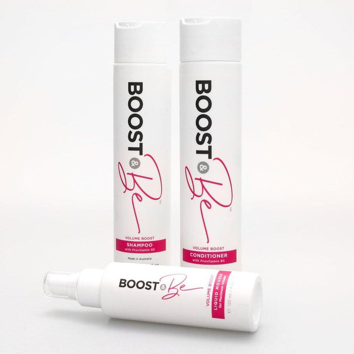 Boost & Be Volume Boost Shampoo and Conditioner Liquid Mousse Trio